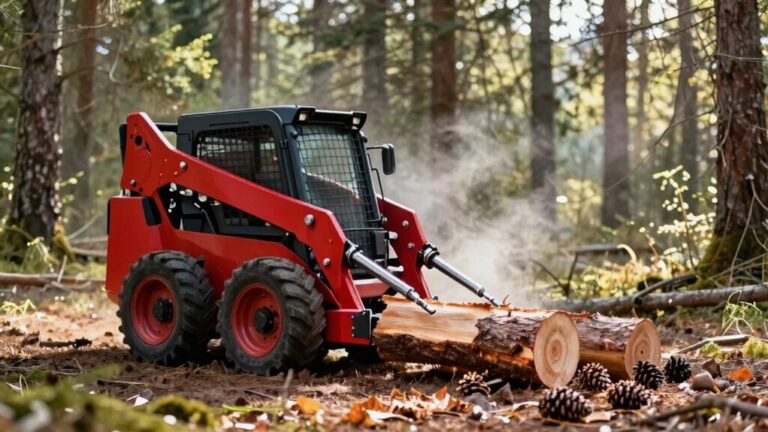 timber cutting skid steer splitters