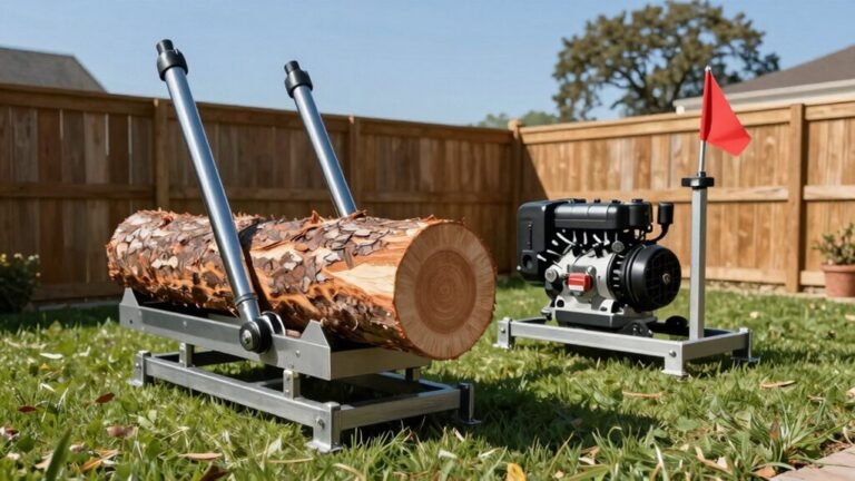 yard work simplified with log splitters